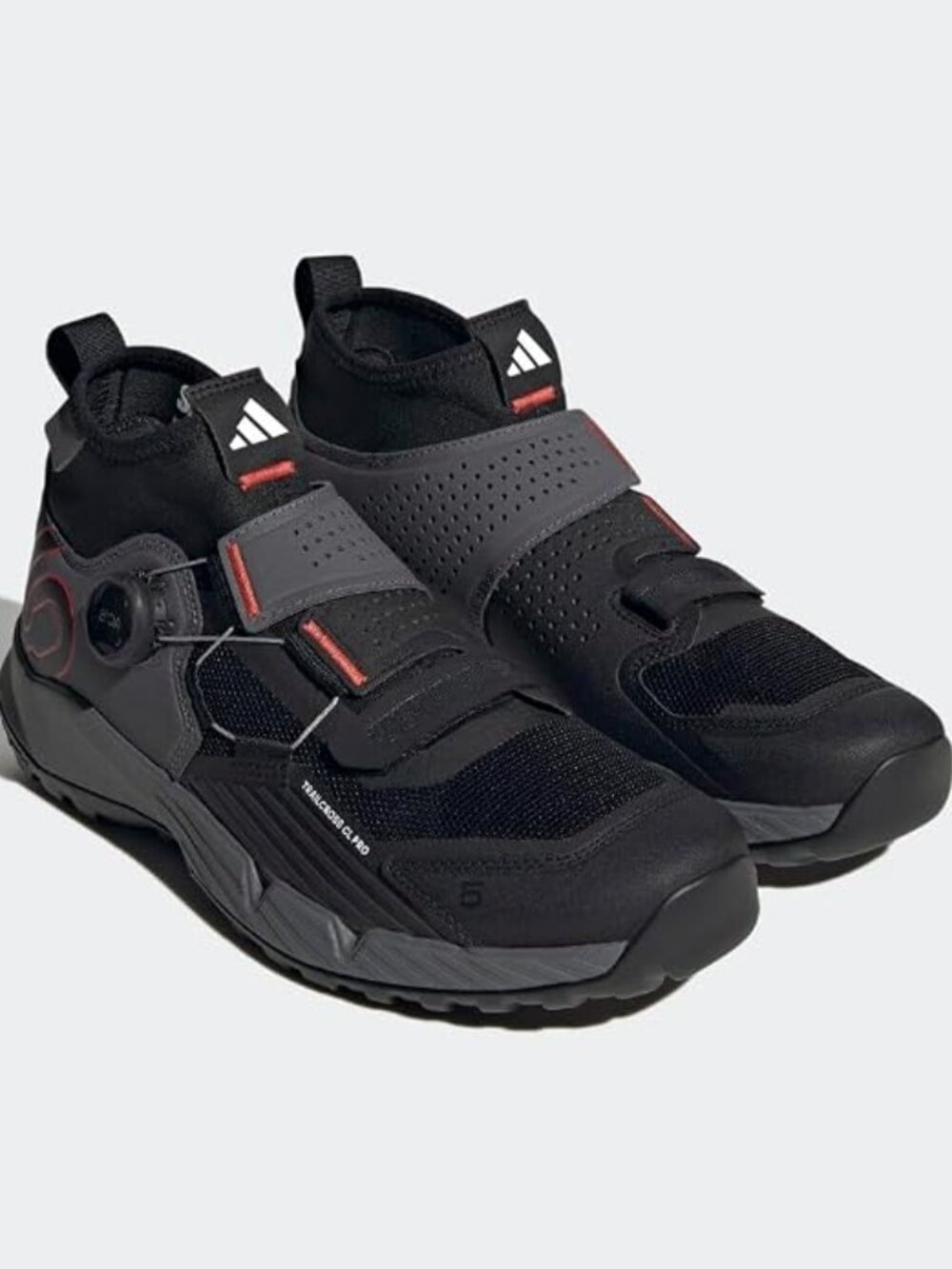 Adidas Men's Grey Black Red Five Ten Trailcross Pro Clip-In Bike Shoes HP9935